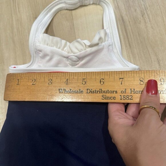 Janie and Jack Girls Vintage Retro Americana One-Piece Swimsuit Sailor  Sz 6-12m - Picture 8 of 9